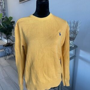 Polo by Ralph Lauren Yellow Crewneck Sweater with Blue Pony